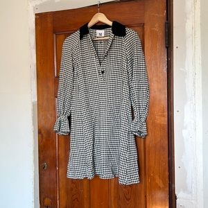 Vintage 1970s-1980s houndstooth mini dress